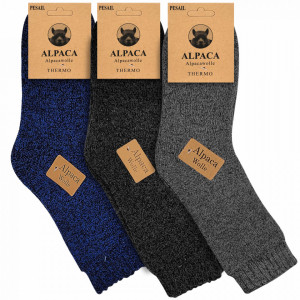 Șosete Groase din Lână de Alpaka Set 3 Perechi Model 'Strong Winter' Cod 04