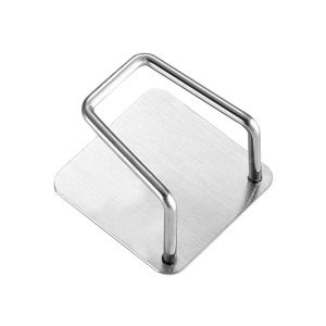 Stainless Steel Hook Type Kitchen Organizer Holder + 3M Adhesive | Organization Without Holes