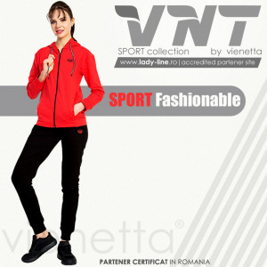 Trening Confortabil Dama VNT by Vienetta Model 'Sport Fashionable' Red