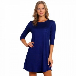 Vienetta Extremely Comfortable Nightgown, Model 'Relax in Blue'