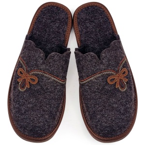 Vogue Brown Fabric Slippers | Elegance and Natural Comfort at Home