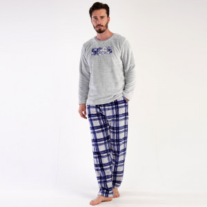 Warm Extra Soft Vienetta Pajamas | Man, Model 'Boss' Gray