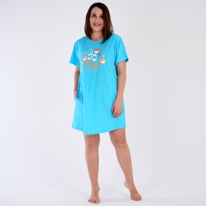 Women's Plus Size Nightgown 100% Cotton 'Do Good' Model: Comfort and Style for Relaxing Nights