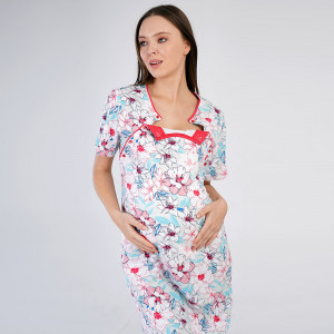 Camasa Gravide si Alaptat Bumbac 100% Vienetta Model 'Time to Spring'