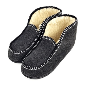 Ghete din Lana pentru Interior si Exterior Culoare Gri, Model 'Bucovina Simplicity'
