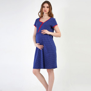 Maternity and Nursing Shirt 100% Cotton Vienetta Model 'Pretty and Cute'