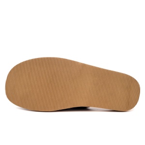 Papuci de Casă din Piele Întoarsă pentru Bărbați 'Tennessee Simplicity' Brown-Prezentare talpă papuci .