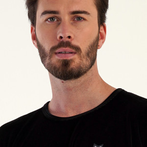 Pijama Velur pentru Bărbați Vienetta|MAN, Model 'Minimal Future' Black