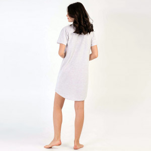 Camasa de Noapte Marca Vienetta Model 'Become the Change' Gray