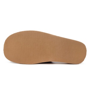 Papuci de Casa din Piele Întoarsă Model 'Manhood' Soft Brown - Prezentare talpă papuci.
