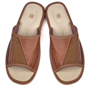 Papuci de Casa din Piele Model 'Steady Ground' Classic | Confort și Stil