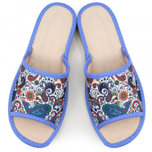 Papuci de Casa Vara Multicolori Model 'Midnapore Rainbow' Blue