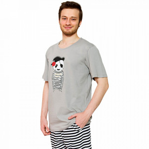 Pijama Barbati Gazzaz by Vienetta, 'Let's be Pirates' Gray