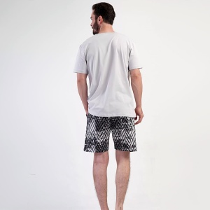 Pijamale Bărbați cu Pantalon Scurt Vienetta|MAN 'Explore the Unseen' - Prezentare pijama din spate.