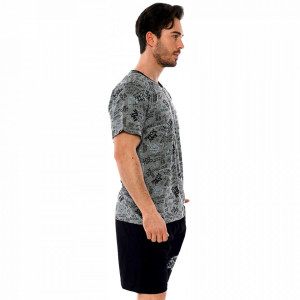 Pijamale Barbati Pantalon Scurt Gazzaz by Vienetta Model 'No Signal'