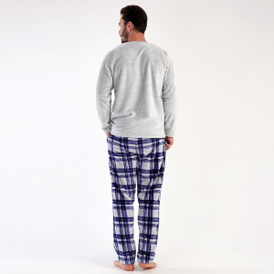 Pijamale Calduroase din Extra Soft Vienetta | Man, Model 'Boss' Gray