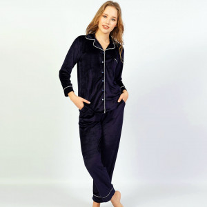 Pijamale Confortabile din Velur Catifea Vienetta Model 'Velvet Touch'