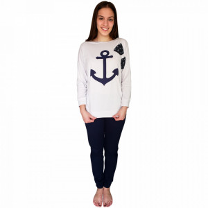 Pijamale Dama Bumbac 100%, Brand Charachter, 'Sailing Love'
