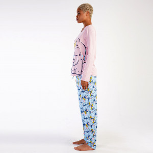 Pijamale Dama din Bumbac 100% Vienetta, Model 'I Belive in Pink' 