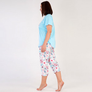 Pijamale Dama Marimi Mari Vienetta Model 'You are Powerful' Blue