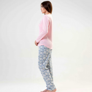 Pijamale Dama Vienetta din Bumbac, Model 'Hello Pretty'