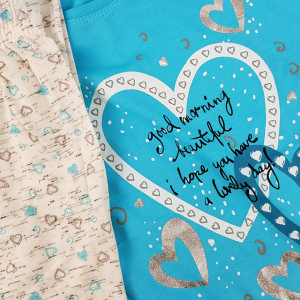 Pijamale Dama Vienetta Model 'Good Morning, Beautiful!' Blue
