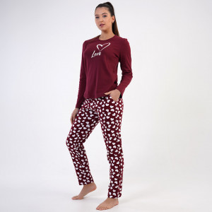 Pijamale Groase din Bumbac Interlock, Brand Vienetta, Model 'Pure Love'