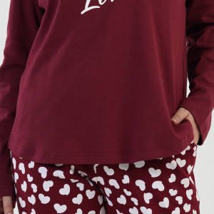 Pijamale Groase din Bumbac Interlock, Brand Vienetta, Model 'Simple Love'