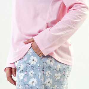 Pijamale Vienetta din Bumbac Marimi Mari Model 'Be Happy'