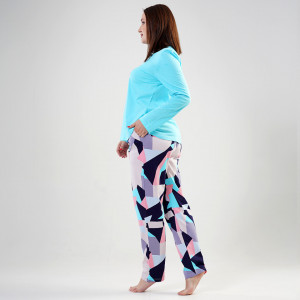 Pijamale Vienetta Marimi Mari din Bumbac 100% Model 'Be Cool Stay Calm'
