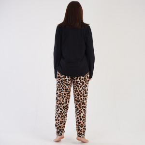 Pijamale Vienetta Marimi Mari din Bumbac 100% Model 'Bee Cool and Kind' 