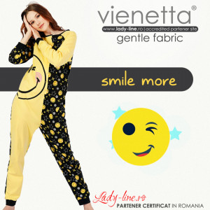 Salopeta Dama Vienetta din Bumbac 100% 'Smile More'