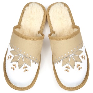 Sheepskin Fur Slippers 'Harmony' Champagne | Comfort and Warmth