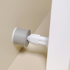 Opritor de Ușă din Silicon cu Prindere pe Perete Anti-Coliziune Gri 4x8,5 cm