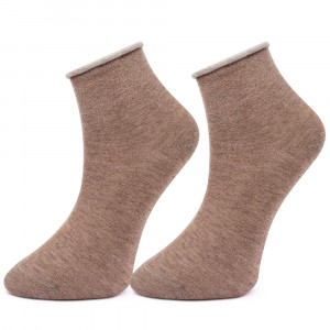 Șosete Bumbac Fară Compresie pe Picior Set 2 Perechi Model 'Harmony' Brown