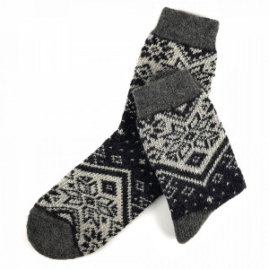 Sosete Calduroase 100% Lana Naturala de Oaie Model 'Life in Monochrome'