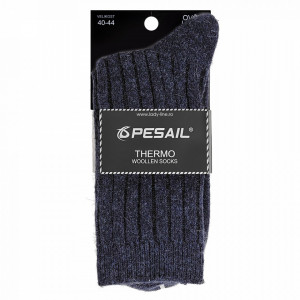 Sosete Termo din Lână Set 2 Buc, Marca Pesail® Model 'Stable Ground' Blue