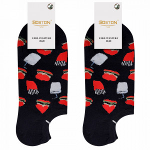 Women's Seamless Ankle Socks 2 Pairs 'Cool Junk' Model Black