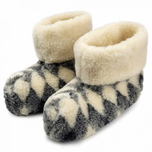 100% Natural Sheep Wool Boots 'Getica' Model