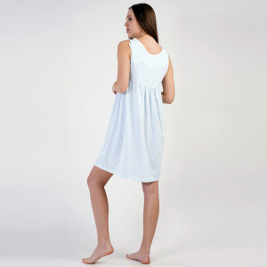 Camasa de Noapte Vienetta Bumbac 100% Model 'Classic in Trend' Blue
