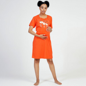 Camasa Gravide si Alaptat Confortabila Vienetta, Model 'Faith, Hope, Love' Red Scarlet