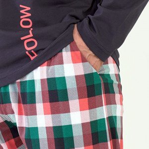 Pijamale Confortabile Barbati Vienetta|MAN, Model 'Follow Your Dreams' Gray