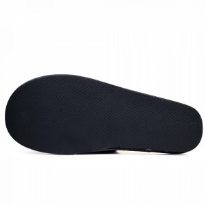 Papuci de Casa din Piele Imblaniti cu Lana Culoare Crem Model 'Texas'