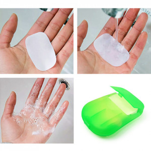 Foite da Sapun cu Dispozitiv Ideal pentru Calatorii, Aroma de Mar, 50 Buc