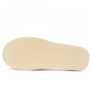 Papuci de casă eleganți din piele roșu/alb pentru femei, model Cotton. Culoare negru, design elegant cu broderie florală și perforații decupate.