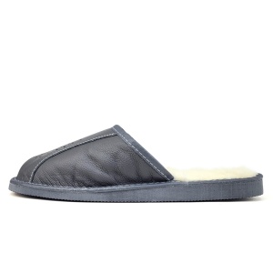 Papuci de Casa Imblaniti cu Lana de Oaie Culoare Gri Model 'Iron Gray'