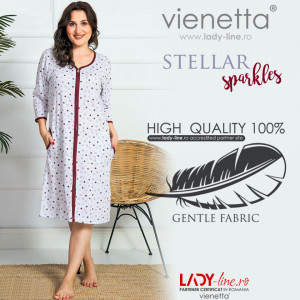 Halate Dama cu Fermoar Marimi Mari Vienetta Model 'Stellar Sparkles'