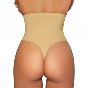 Invisible Shapewear Panty Thong Model Blue Rose Cream Nude Color