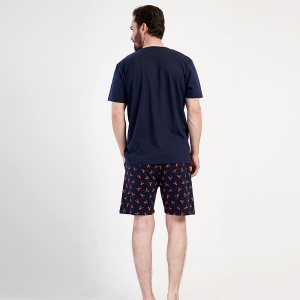 Pijama Bărbați cu Pantalon Scurt Vienetta|MAN 'Daily Fresh' - Prezentare pijama din spate.
