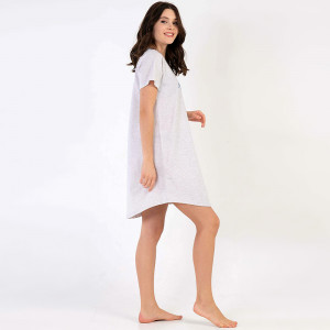 Camasa de Noapte Marca Vienetta Model 'Become the Change' Gray